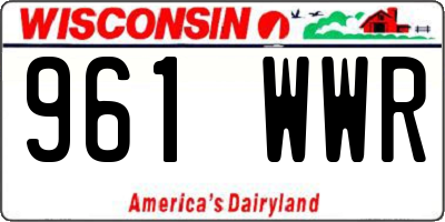 WI license plate 961WWR