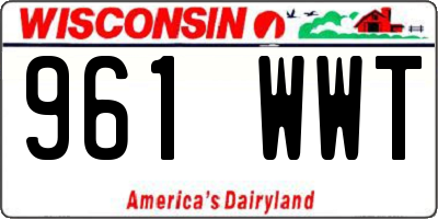 WI license plate 961WWT