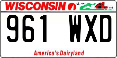 WI license plate 961WXD