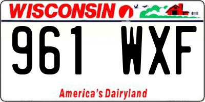 WI license plate 961WXF