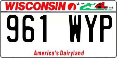 WI license plate 961WYP