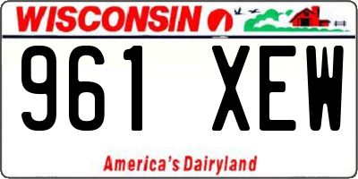 WI license plate 961XEW