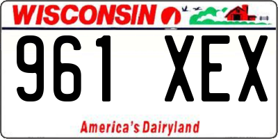 WI license plate 961XEX