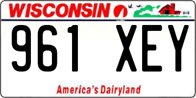 WI license plate 961XEY