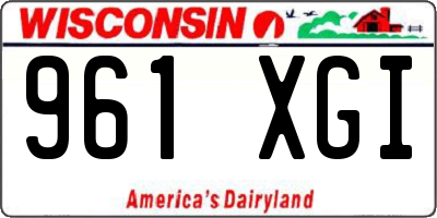 WI license plate 961XGI