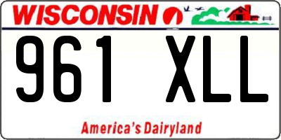WI license plate 961XLL