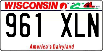 WI license plate 961XLN