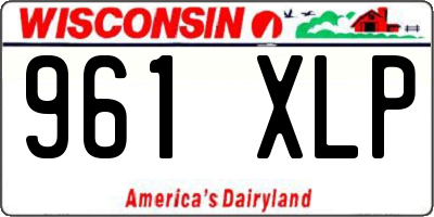 WI license plate 961XLP