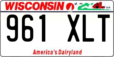 WI license plate 961XLT