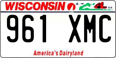 WI license plate 961XMC