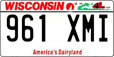 WI license plate 961XMI