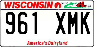WI license plate 961XMK