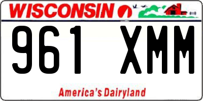 WI license plate 961XMM