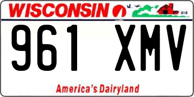 WI license plate 961XMV