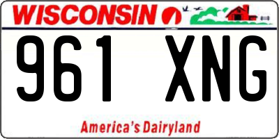 WI license plate 961XNG