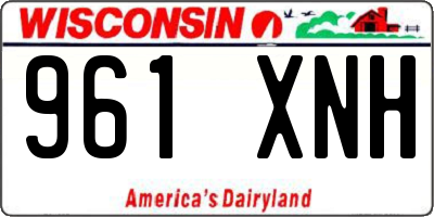 WI license plate 961XNH