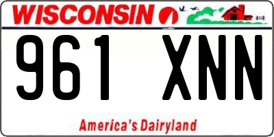 WI license plate 961XNN