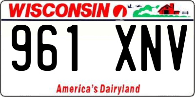 WI license plate 961XNV