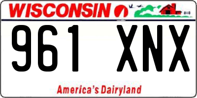 WI license plate 961XNX