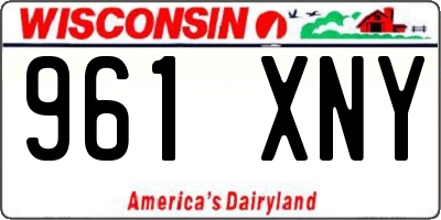 WI license plate 961XNY