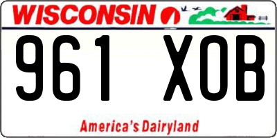 WI license plate 961XOB