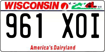 WI license plate 961XOI