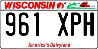 WI license plate 961XPH