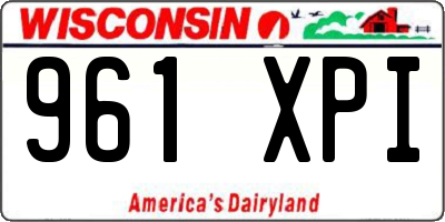 WI license plate 961XPI