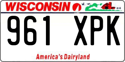 WI license plate 961XPK