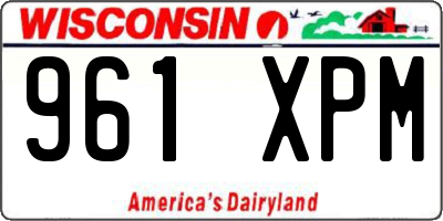 WI license plate 961XPM