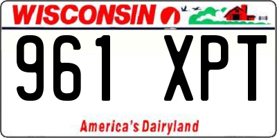 WI license plate 961XPT