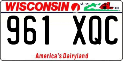 WI license plate 961XQC