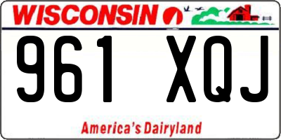 WI license plate 961XQJ