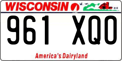 WI license plate 961XQO