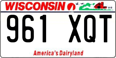 WI license plate 961XQT