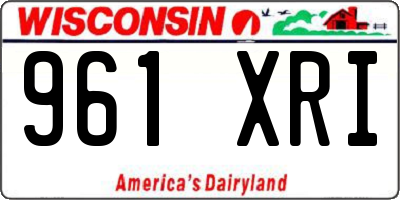 WI license plate 961XRI
