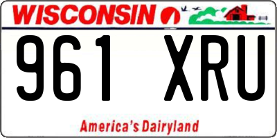 WI license plate 961XRU