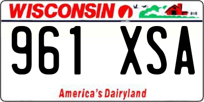 WI license plate 961XSA
