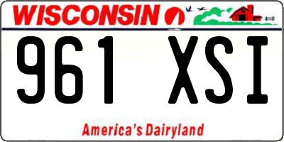 WI license plate 961XSI