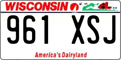 WI license plate 961XSJ