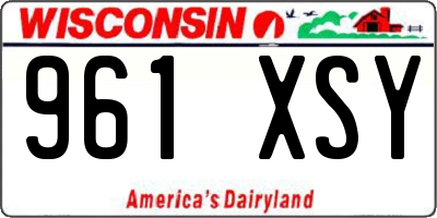 WI license plate 961XSY