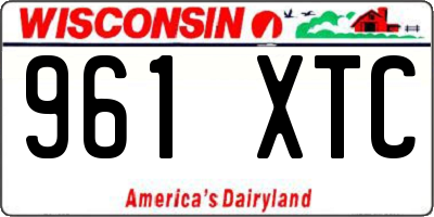 WI license plate 961XTC