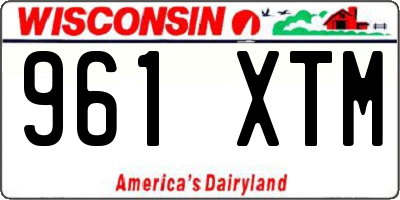 WI license plate 961XTM