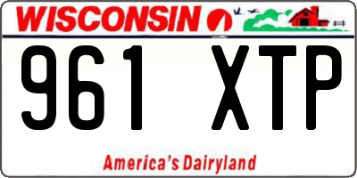 WI license plate 961XTP