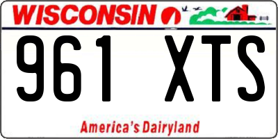 WI license plate 961XTS