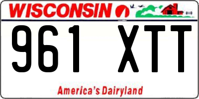 WI license plate 961XTT