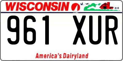 WI license plate 961XUR