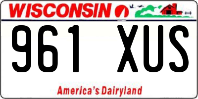 WI license plate 961XUS