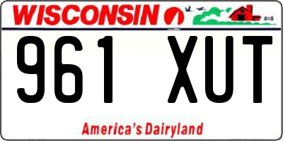 WI license plate 961XUT