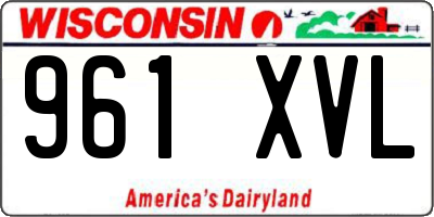 WI license plate 961XVL